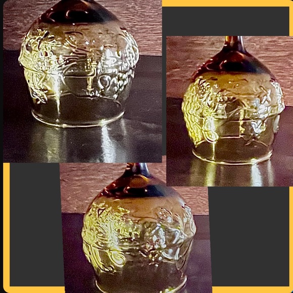 Mid Century Amber Goblets - Picture 3 of 3